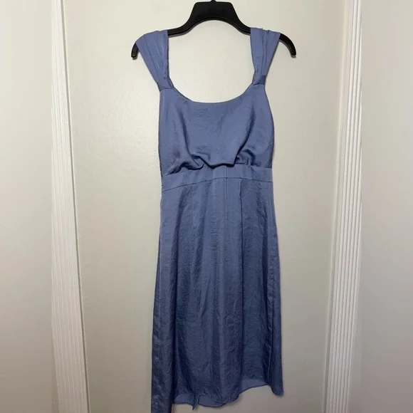 Tahari Arthur S. Levine Blue SAMPLE Draped Skirt Dress - Size 6 - Picture 6 of 8